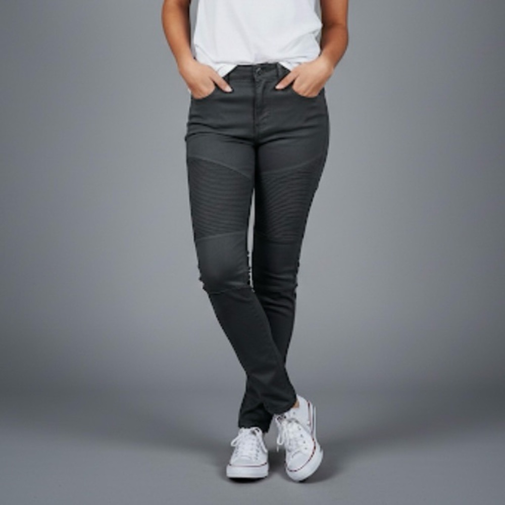 Hammer Jeans Skinny Moto Coated Black Faux Leather Pants 3 Gorpcore Streetwear